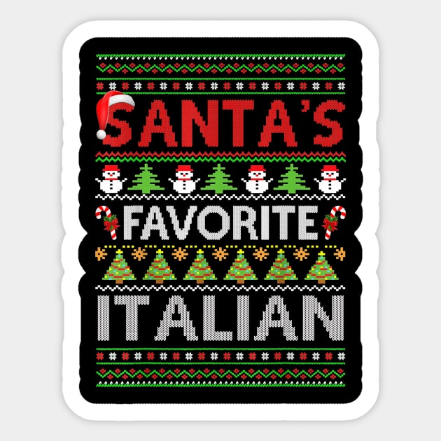 santas favorite italian ugly christmas Sticker by Bagshaw Gravity